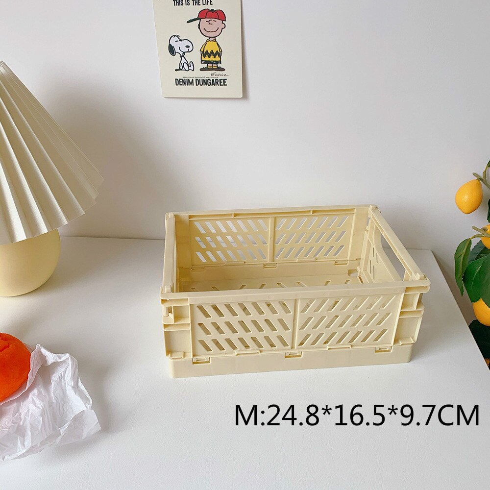 Küche Faltbare Kunststoff Lagerung Korb Spielzeug Kosmetik Lippenstift Schmuck Universal- Kasten Lagerung Korb Faltbare Kiste Veranstalter: M-2