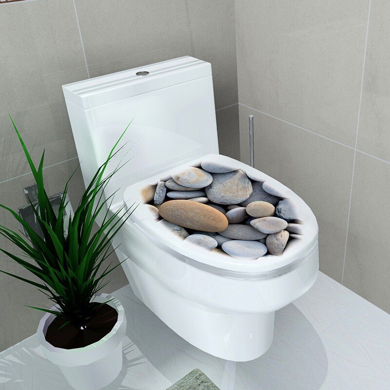 Realistyczne naklejki na toaletę strona główna dekoracje łazienkowe WC ubikacja plakaty pcv kreskówka ścienna Mural DIY kreatywne naklejki ozdobne 14 stylów: 7