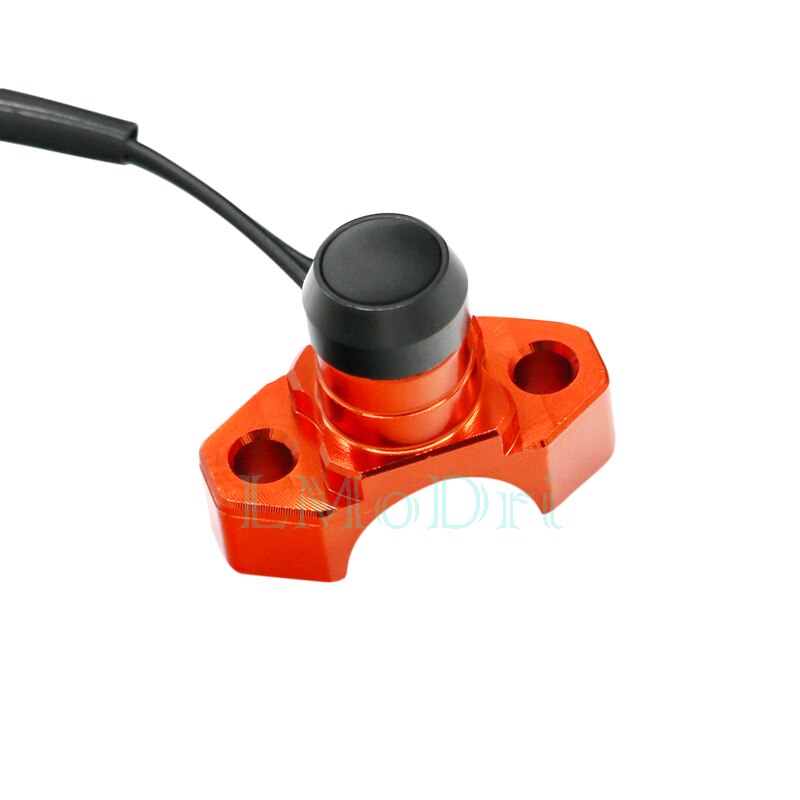 LMoDri-Interruptor de aluminio CNC para motocicleta, manillar de botón de retorno Manual, luces delanteras de montaje, 22mm: Naranja