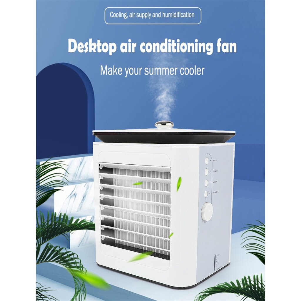 Mini Portable Air Conditioner Fan Portable Air Conditioner Conditioning Cooler Humidifier Purifier USB Desktop Air Cooler Fan g3