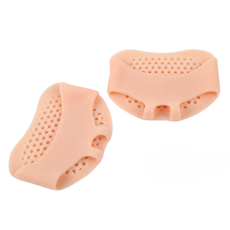 2pcs Silicone Metatarsal Pads Toe Separator Pain Relief Foot Pads Orthotics Foot Massage Insoles Forefoot Socks Foot Care Tool: light green