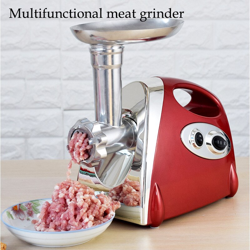 Molinillos de carne eléctricos, procesador de alimentos con carcasa de acero inoxidable, resistente, picadora de carne doméstica, embutidor de salchichas