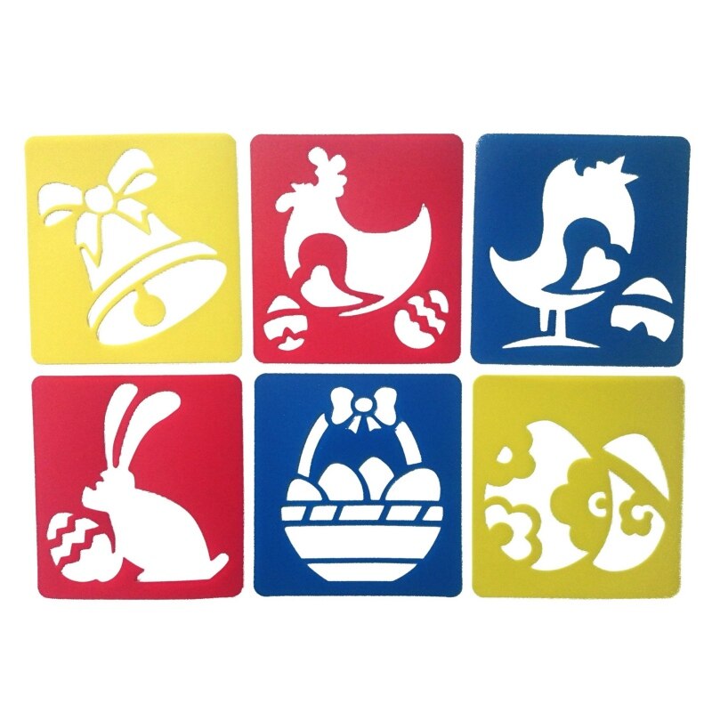 Pochoirs de peinture en plastique PP, bricolage, modèles de dessin lavables pour enfants, apprentissage de la peinture, pochoir, jouets: H11