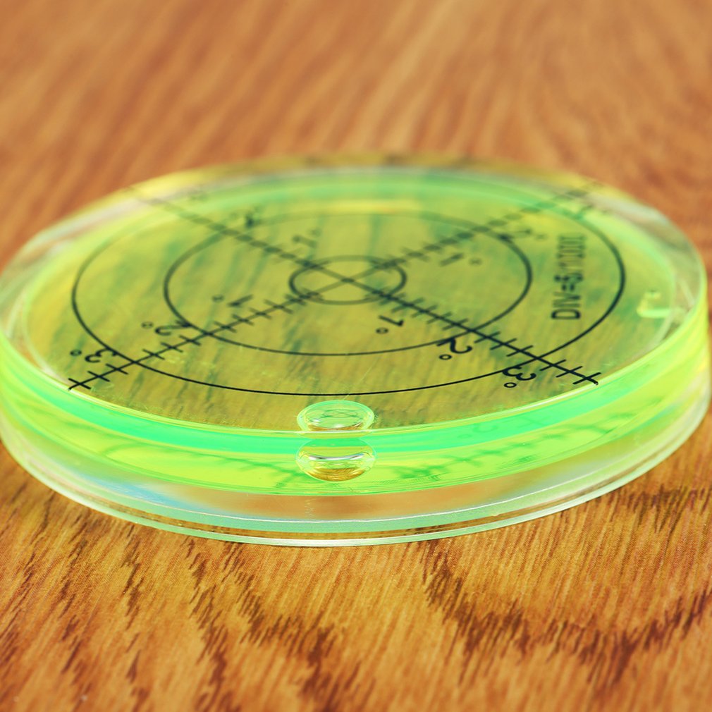 Large Universal 66*12mm Spirit Bubble level Degree Mark Surface Circular Level Bubble for Measuring Tool Green Color