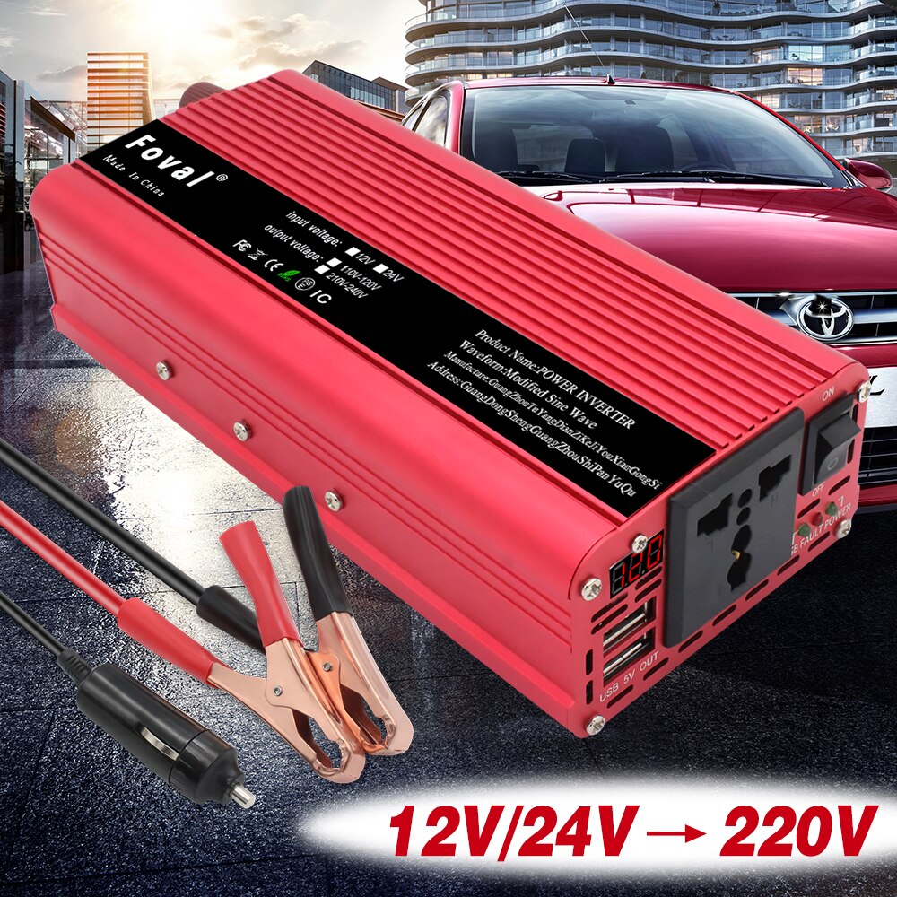12V/24v To 220V/240V 5000w Power Inverter Highly Efficently Inverter Lownoise 2 usb Inverter Frequency Inverter Coverter Adapter