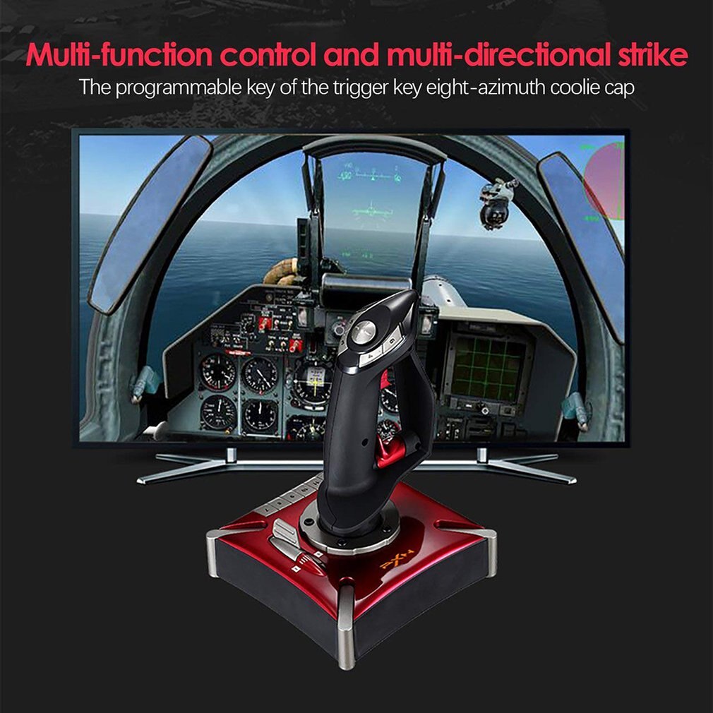 PXN-2119 Vlucht Usb Simulator Gamepad Joystick Voor Pc/Desktop Simulatie Vliegtuigen Trillingen Game Controller Accessoires