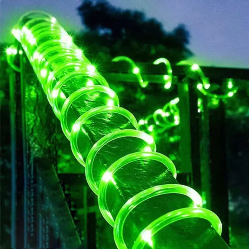 1pc solaire LED chaîne lumière 50LED Tube corde chaîne lumières avec 8 Modes extérieur étanche Tube solaire clôture lumières pour la décoration intérieure: Bleu