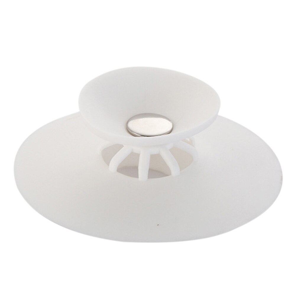 Filtro de ducha casa pelo filtro Herramientas de limpieza para la cocina fregadero de drenaje macho agua de baño tapón Filtro de silicona: Blanco
