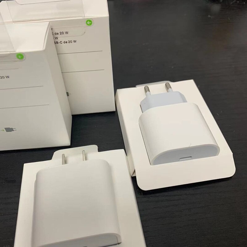 10 stück/lot oem 20w pd schnellladegerät us/eu usb-c netzteil für iphone  i 13 , 12 pro max und 12 mini mit originalverpackung