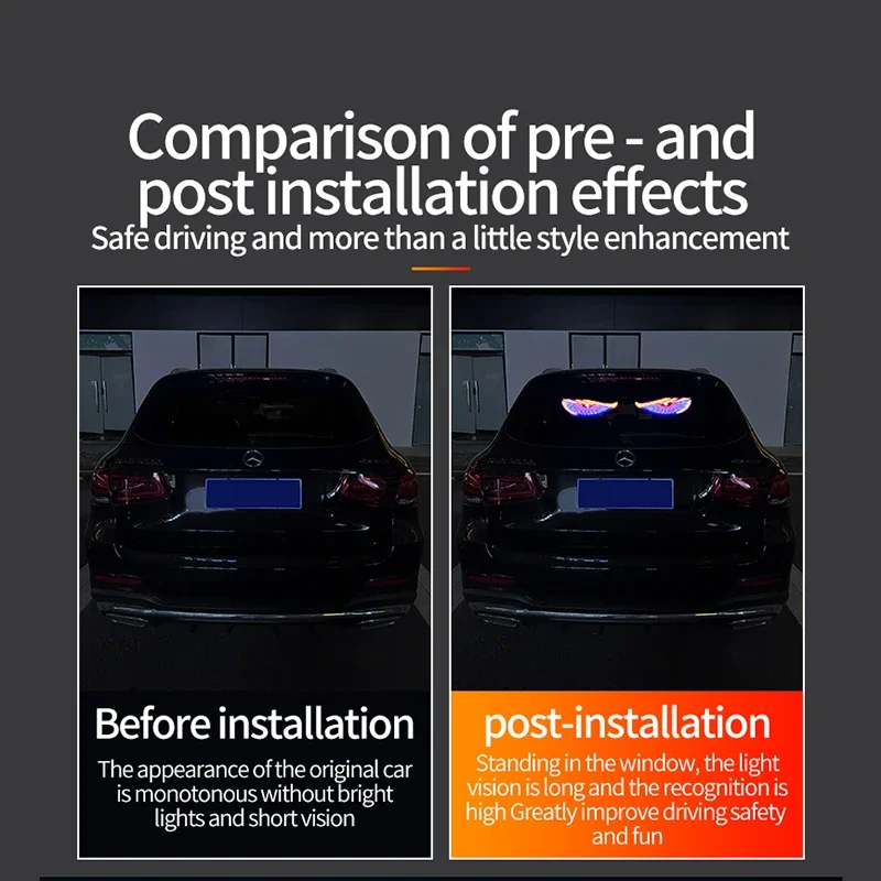 Lampe stroboscopique à LED pour pare-brise automatique, lumières de signalisation de véhicule, panneau matriciel enfichable USB, yeux de sécurité, accessoires de décoration