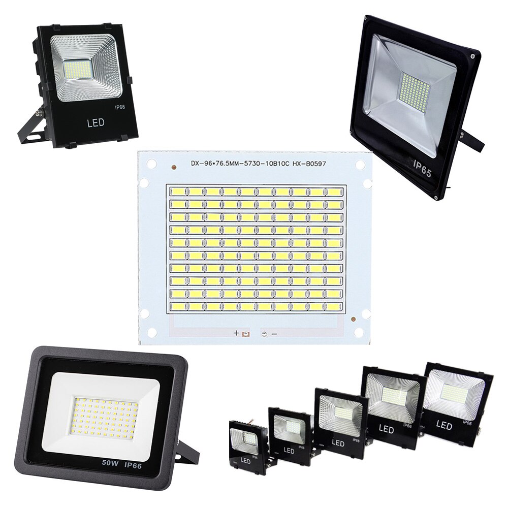 Projecteur LED à large faisceau, 50W, DC30-32V Epistar PCB SMD, 5730, blanc, 6000K, puces, plaque de ressources, bricolage