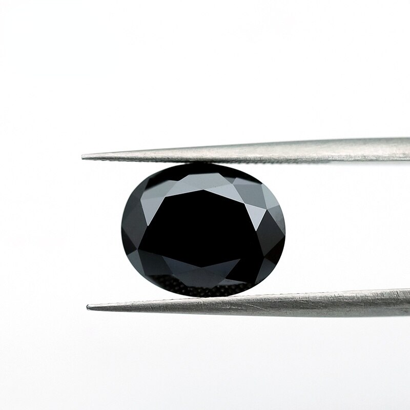 dunkel Moissanite Schwarz Farbe 1,0 ct Oval schneiden bilden verlieren Edelsteine Frauen Schmuck, Der