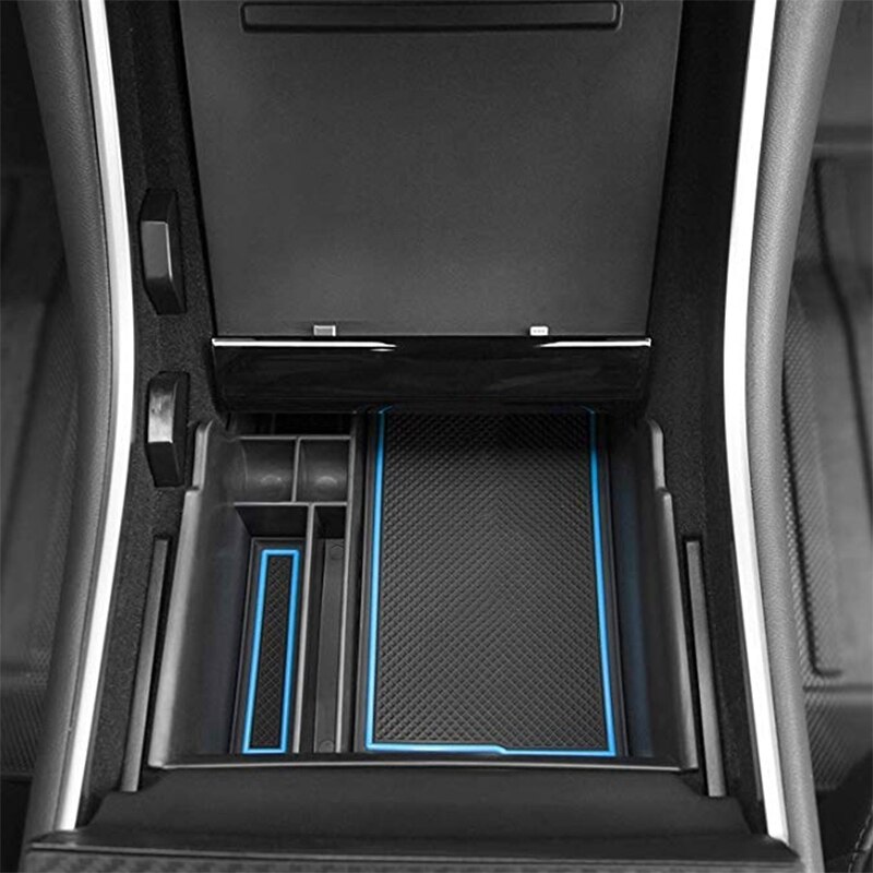 Compartimento central para coche, bandeja organizadora para Tesla Model 3, caja de reposabrazos para teléfono, soporte de gafas de sol de bolsillo, contenedor