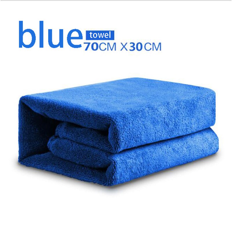 2pcs Microfibre Cleaning Auto Soft Cloth Washing Cloth Towel Duster 70*30cm hairdresser Car Home Cleaning Micro fiber Towels: blue(2pcs)