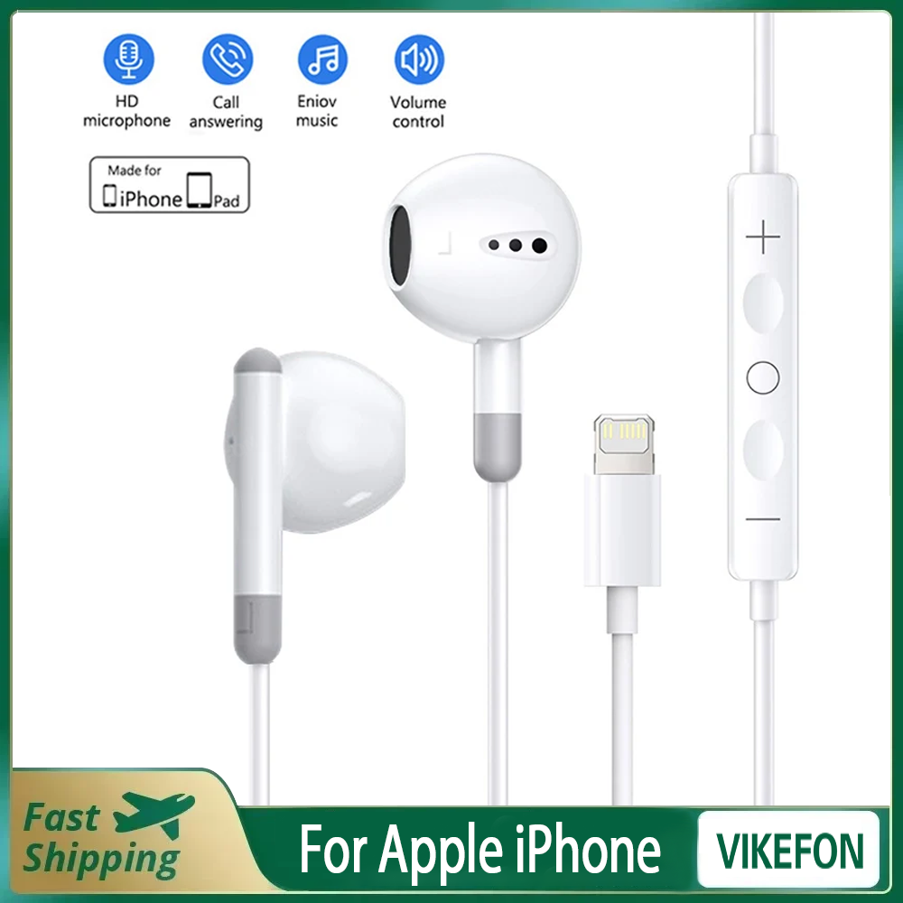 Für Apple iPhone 14 Beleuchtung Kopfhörer 13 12 11 Pro Max XR XS X SE 7 8 6 Plus Bluetooth In Ohr Wired Ohrhörer Telefon Zubehör
