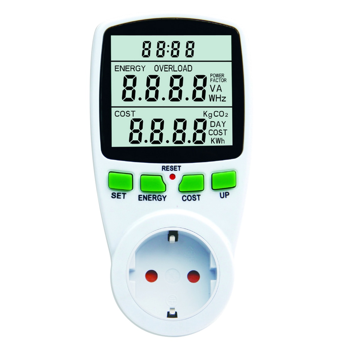 EU/US/UK Digital LCD Energy Meter Wattmeter Wattage Electricity Kwh Power Meter Measuring Measuring Outlet Power Analyzer