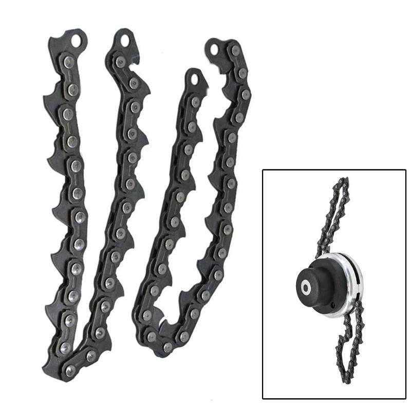 2 stücke 24cm Tragbare Kette Typ Kette Klinge Mangan Stahl Holz Schneiden Kettensäge Holzbearbeitung Zubehör Trimmer Kopf Kette