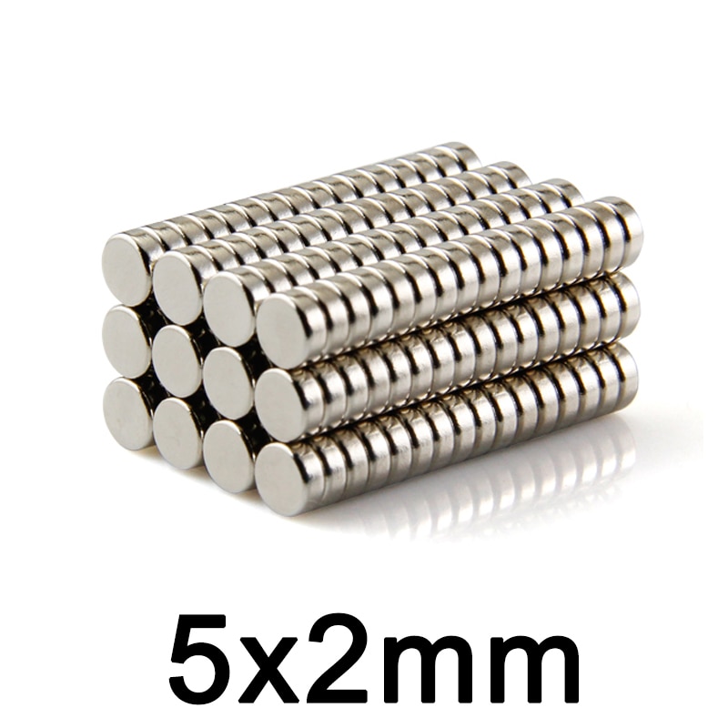 100/200/300pcs 5x2 Neodymium Magneet 5mm x 2mm N35 NdFeB Permanente Kleine ronde Super Krachtige Sterke Magnetische Magneten Disc 5*2mm