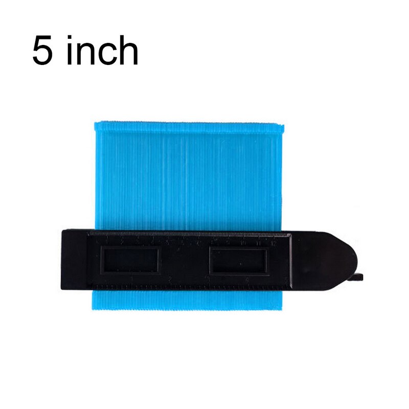 5/10 Inch Multifunctional Contour Gauge Profile Copy Gauge Profile Jig Guide Marking For Tile Edge Shape Copy Measuring Tools: 5 inch blue