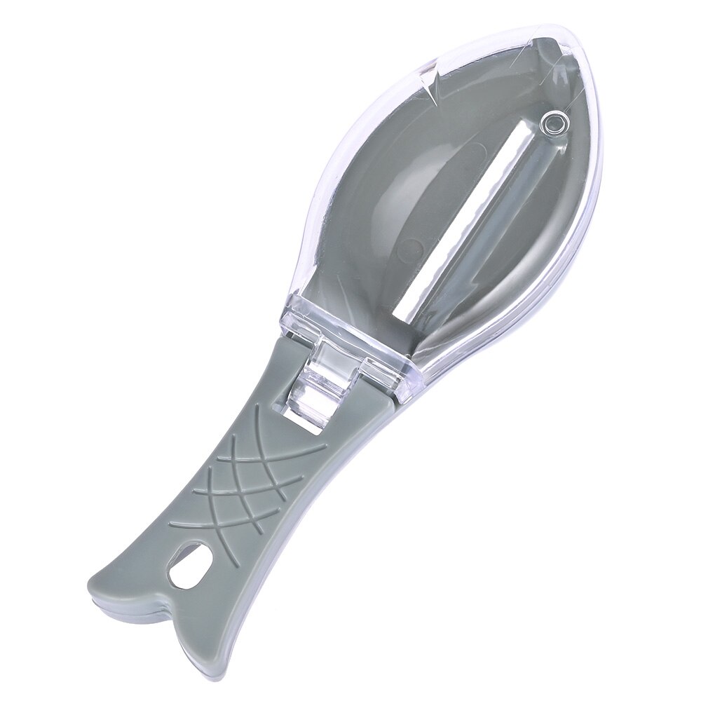 Vissen Schaal Borstel Raspen Snelle Verwijderen Schubben Huid Borstel Schrapen Vis Mes Cleaning Peeler Scaler Schraper Keuken Gereedschap: blue