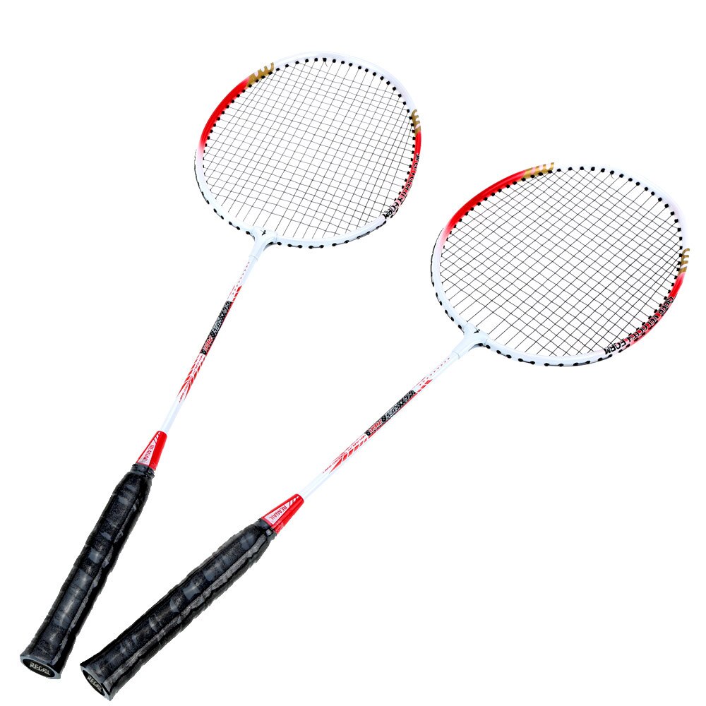 Lightweight Badminton Set 2Pcs/Set Durable Aluminium Alloy Training Badminton Racket Racquet with Carry Bag Sport Equipment