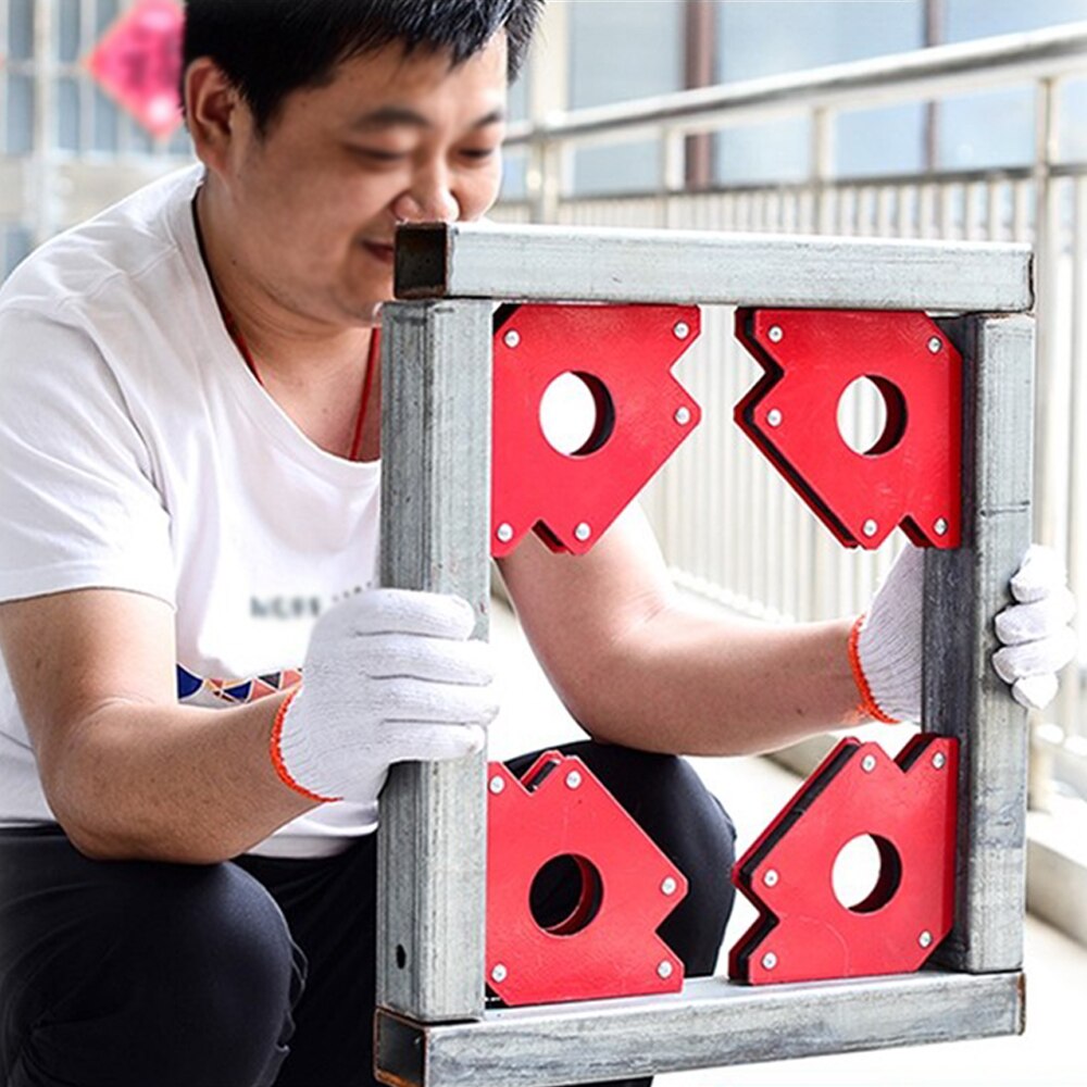 Magnetic Square Welding Magnet Square Holder for Electric Welding Magnetic Arrow Clamp Soldering Locator Iron Auxiliary Tools