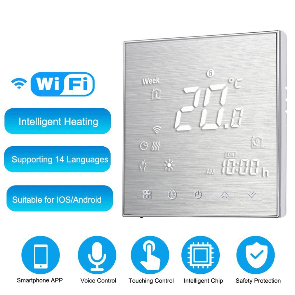 Thermostats Digital Water/Gas Boiler Heating Thermostat WiFi Voice Control Touch screen Home Room Temperature Controller