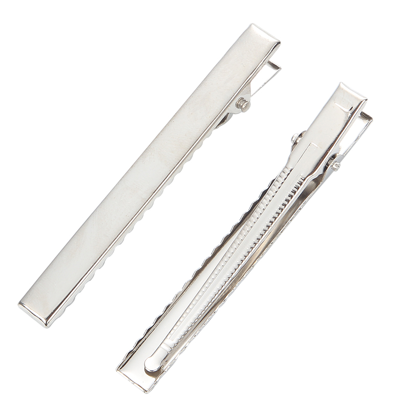 10pcs/lot 30-100mm Air Clips Square Duckbill Clip Hairpin With Teeth Blank Setting For DIY Hair Clips Jewelry Making Base