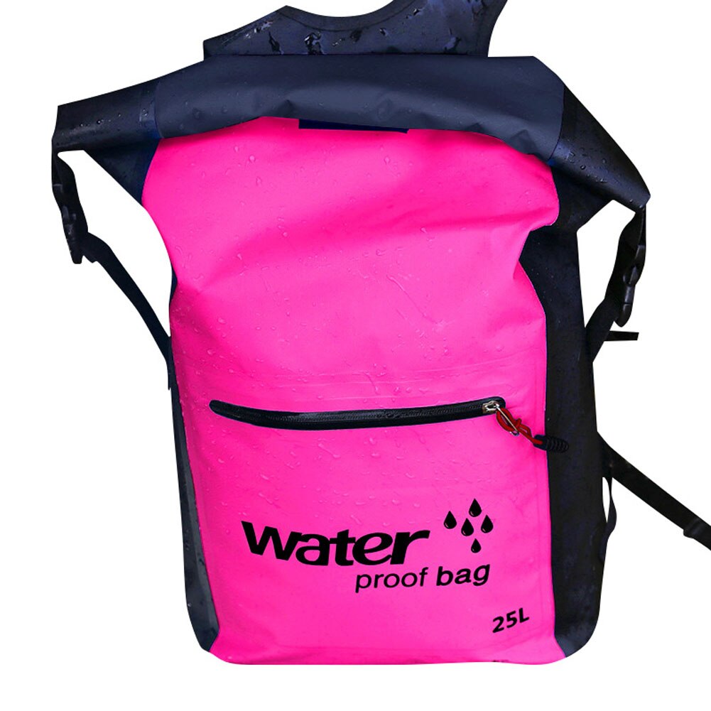 Waterproof Backpack with Padded Laptop Sleeve for Travel Cycling Camping Hiking Rafting DO2: pink
