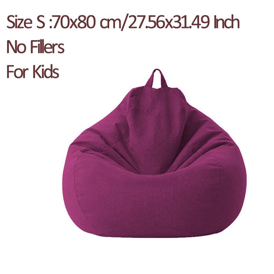 Sitzsack Sofa Stuhl keine füllstoff Tuch stuhl liege sitz sitzsack kissen Große Sitzsack Gefüllte Lagerung für freundlicher Erwachsene 70*80cm: S Violett
