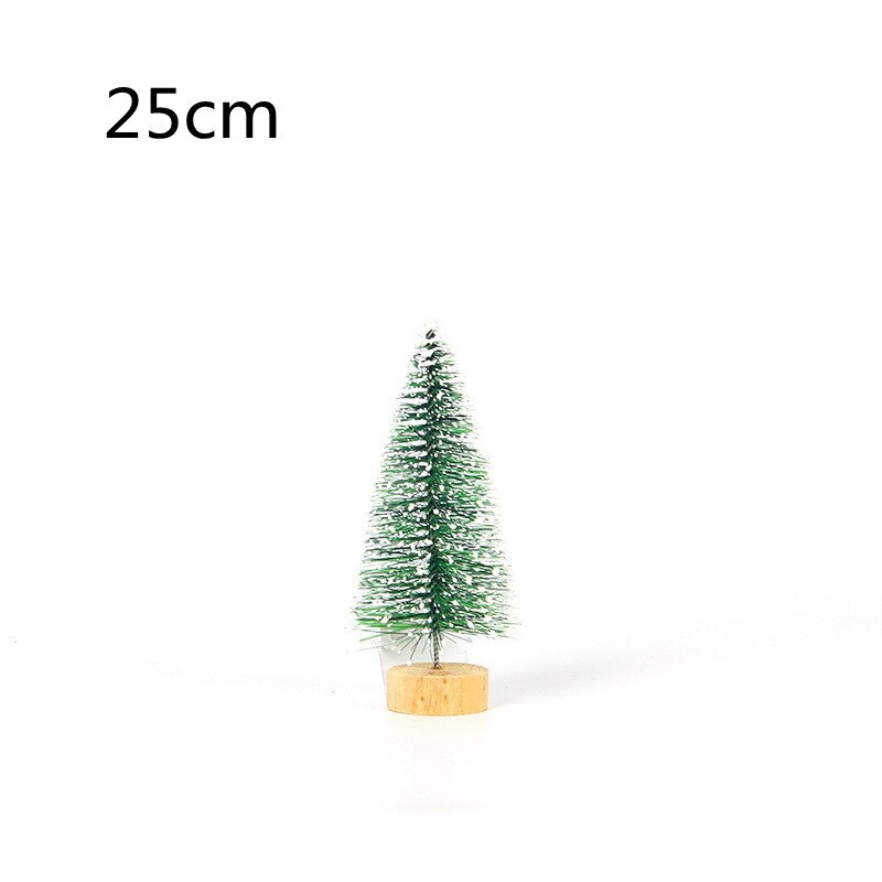 Mini Christmas Tree Pine Needles Flocking Christmas Cedar Tree Shopping Mall Home Party Desktop Christmas Decoration: 25cm