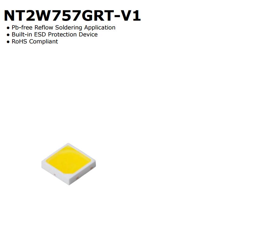 NICHIA High Power LED 1W 6V 3030 5700K Cool white NT2W757GRT-V1 CRI 70 Lighting Application
