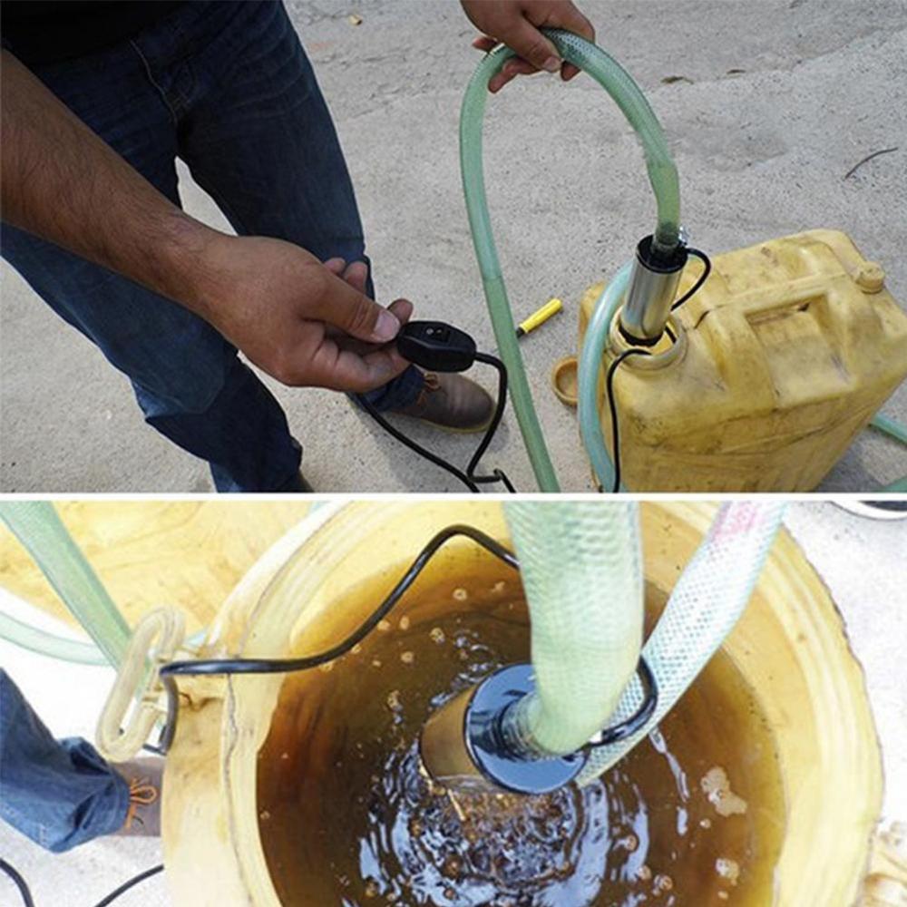Bærbar mini 12 vdc rustfritt stål sølv elektrisk for pumping vannpumpe nedsenkbar elektrisk pumpe nedsenkbar dy  k9 e 9