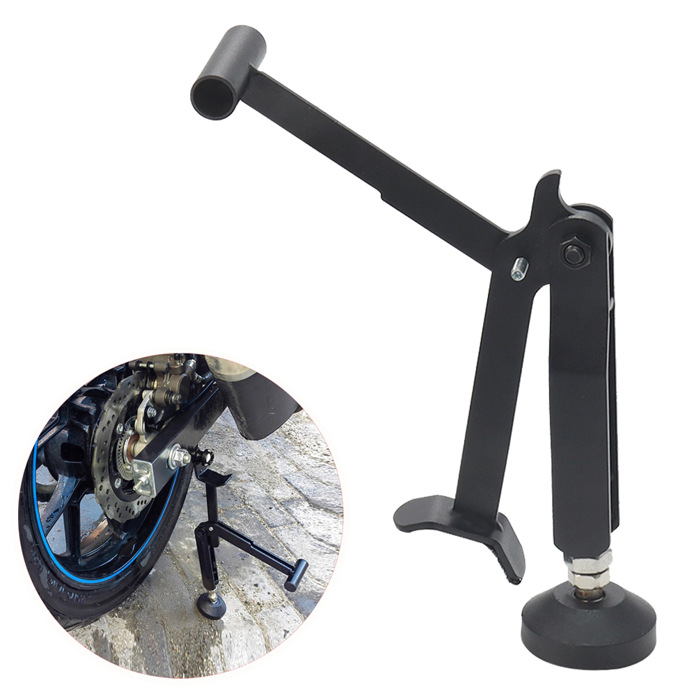 Opvouwbaar hefframe voor motorfietsen, opvouwbare zware hefstandaard, stabiel kraanframe voor motorfietsen met verbeterde armleuningen.