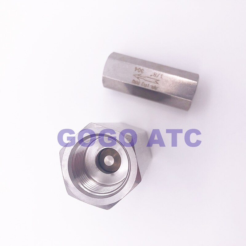 Terugslagklep 1/8 "1/4" 3/8 "1/2" 3/4 "1" inch binnendraad SS304 rvs hoge temperatuur zuurbestendig one-way terugslagklep