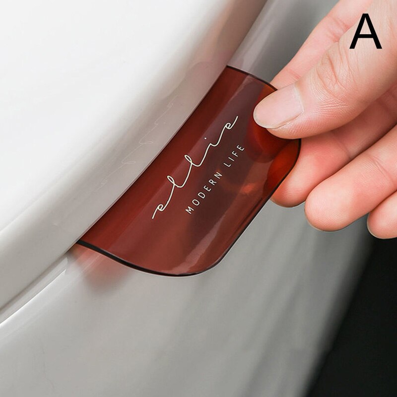 Toilet Seat Lid Lifter Portable Transparent Toilet Lifting Device Avoid Touching Anti-Dirty Toilet Lid Handle Wc Accessories: Wine red