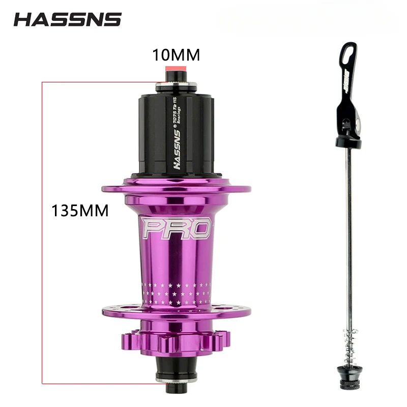 HASSNS PRO7 Bicycle Hub 7/8/9/10/11/12 Speed 6 Pawl Disc Brake Hubs 32 Holes Mountain MTB Bike For SHIMANO HG: light green