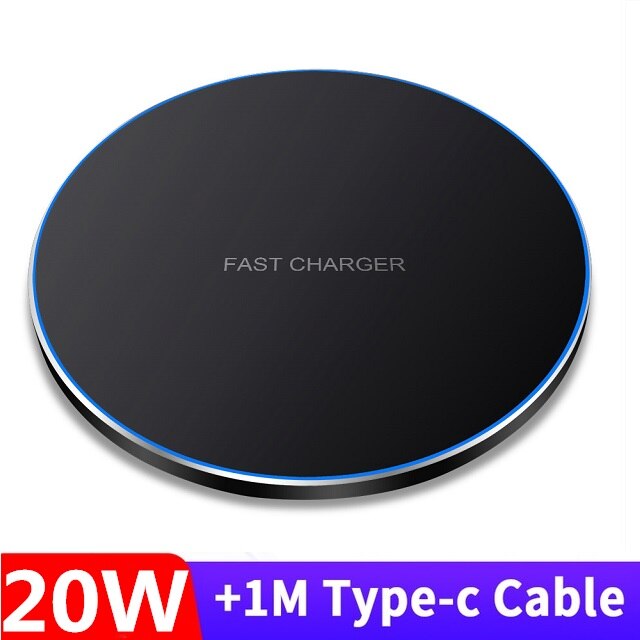 30W Fast Wireless Charger Pad For Samsung S21 S20 S10 Note 20 Qi induction Charging for iPhone 13 12 11 Pro XS Max XR X 8 Plus: 20W ABS