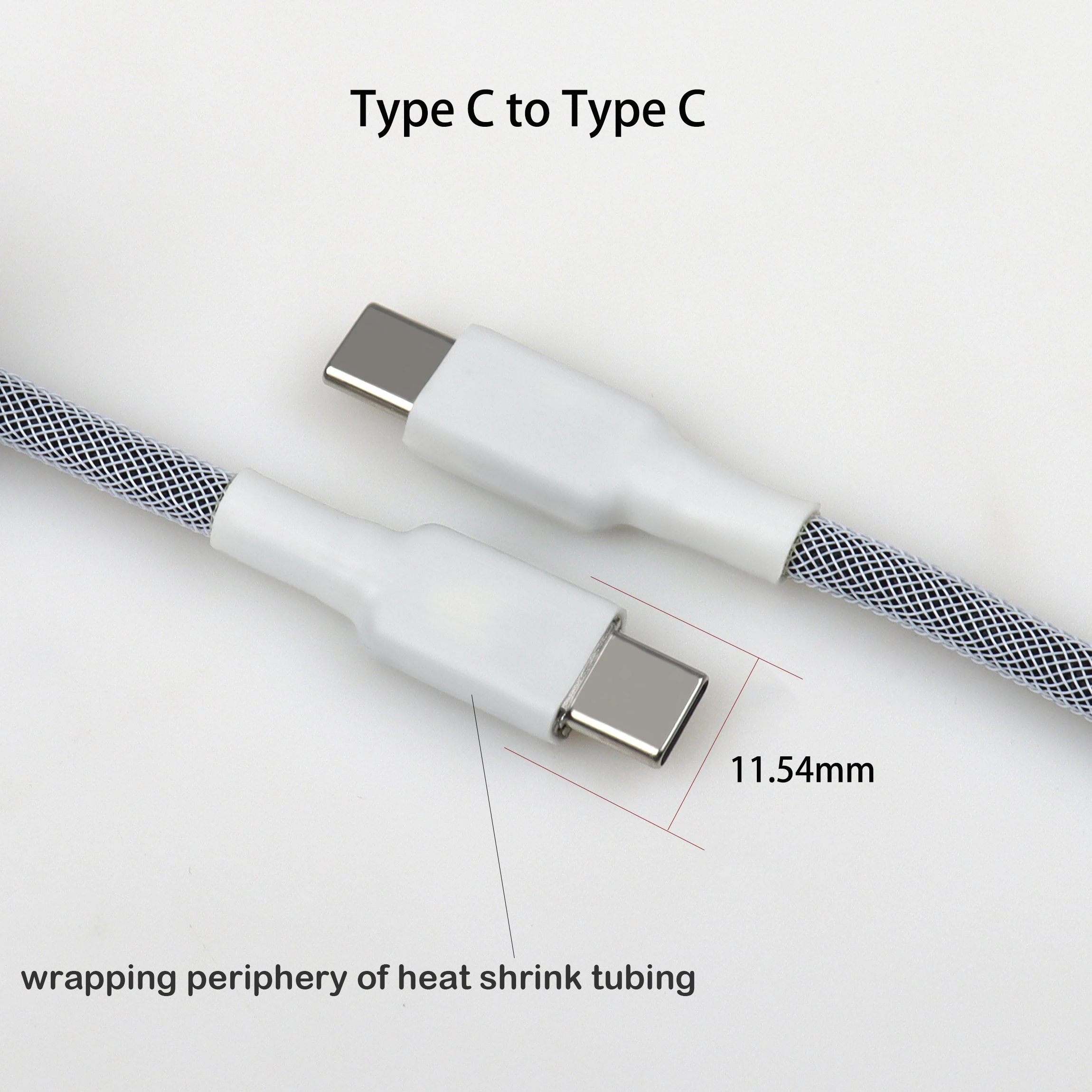 Cable en espiral estilo C a C, teclado mecánico tipo C, Cable de datos Usb C, conector de aviación para ordenador de escritorio de aviador GX16