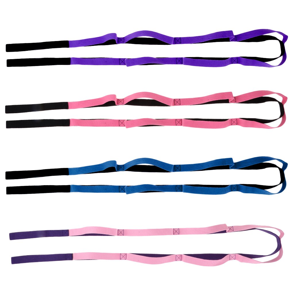 Multi Loop Stretch Strap Flexibility Body Shape Figure Pilates Sports Gym Yoga Dance Warm Up Belt Band Fitness Equipment