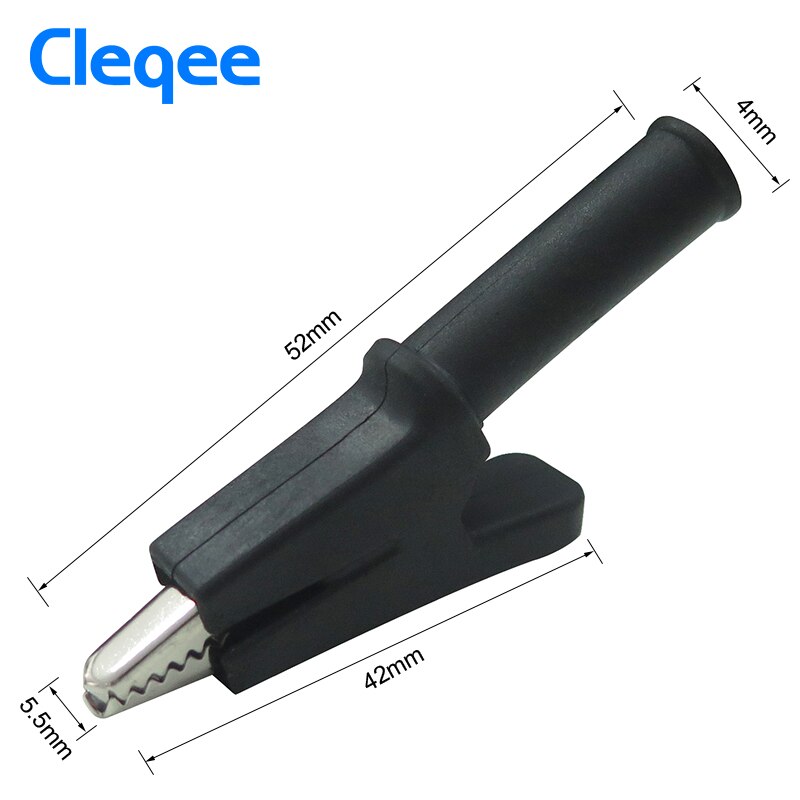 Cleqee P1041B 6-In-1 1M 4Mm Banana Banana Plug Test Lead Kits Alligator Clip klemmen Om 6Mm U-Type Plug Gestabiliseerde Voeding