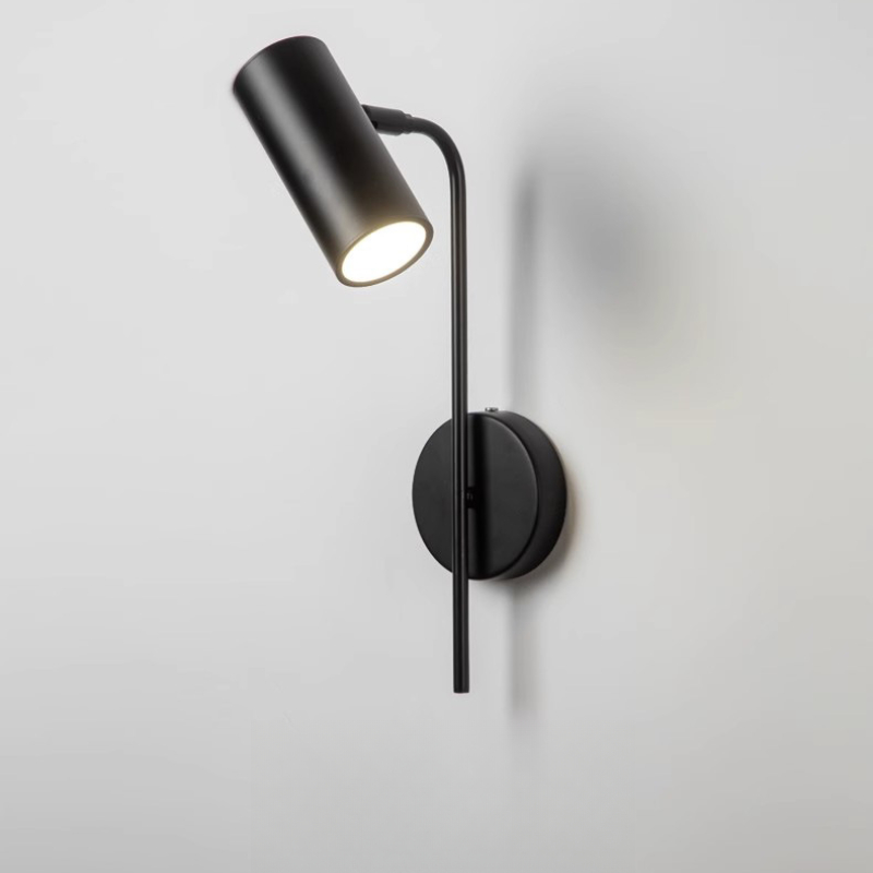 Moderne nordisk væglampe drejelig led-lys soveværelseslampe sengelampe læs minimalistisk sort guld interiør boligindretning væglampe
