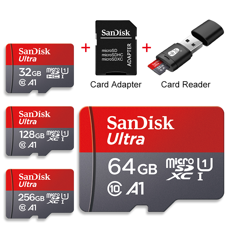 Carte mémoire Micro SD TF/SDCard 32 go 64 go 256 go 512 go 120 M/S Class10 UHS-1 Flash Ultra 128 go caméra/téléphone pour lecteur de carte/adaptateur