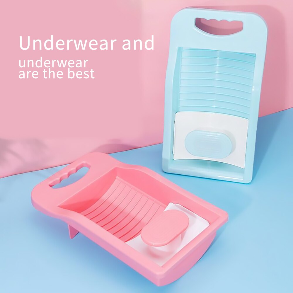 Plastic Washtub With Washboard Thick Laundry Basin Wash Baby Underwear Plastic Laundry Basin Clothe Cleaning Tool