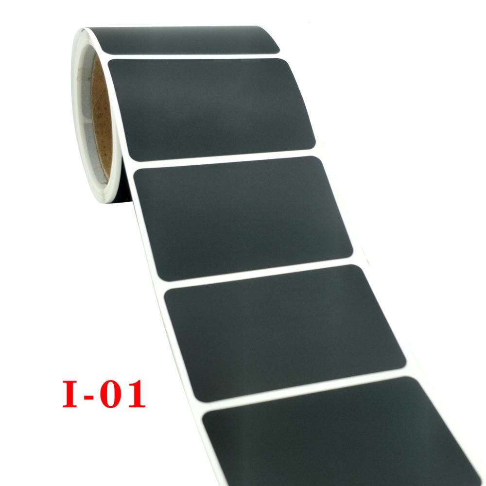 120pcs Black Blank Roll Stickers DIY Removable Writing Blackboard Sticker Label Household Kitchen Products Self Adhesive Tag