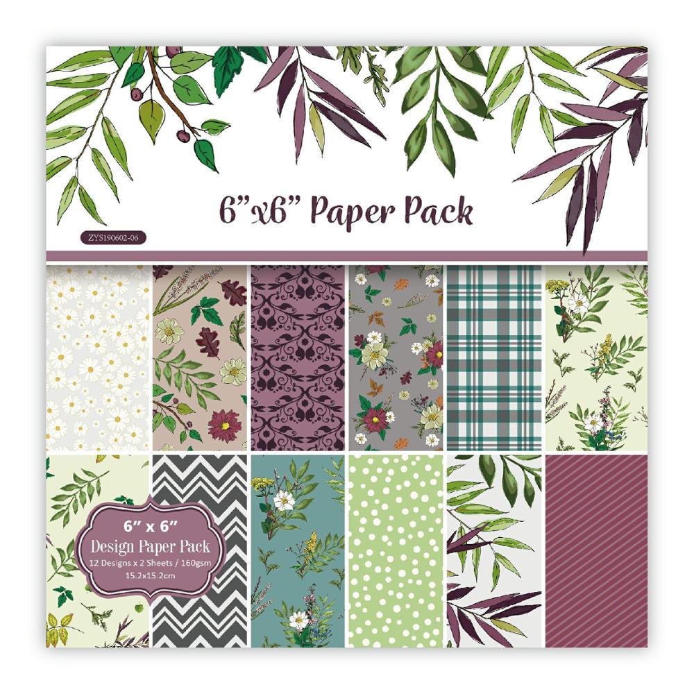 DIY flower style Scrapbooking paper pack of 24 sheets handmade craft paper craft Background pad 997