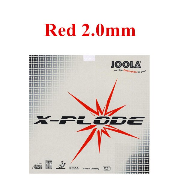 Joola express x-plode speed & spin bordtennis gummi bumser i ping pong gummi med svamp: Rød 2.0mm