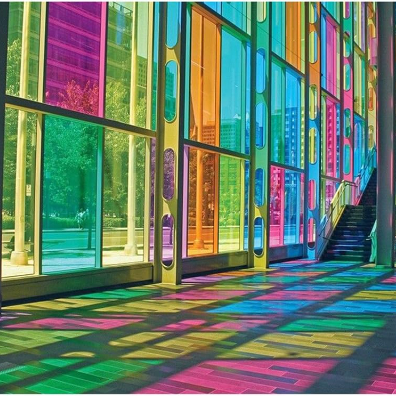 Película de vidrio Multicolor para ventana, decoración de colores transparente, tinte Protector UV, película adhesiva, bricolaje, películas decorativas bidireccionales