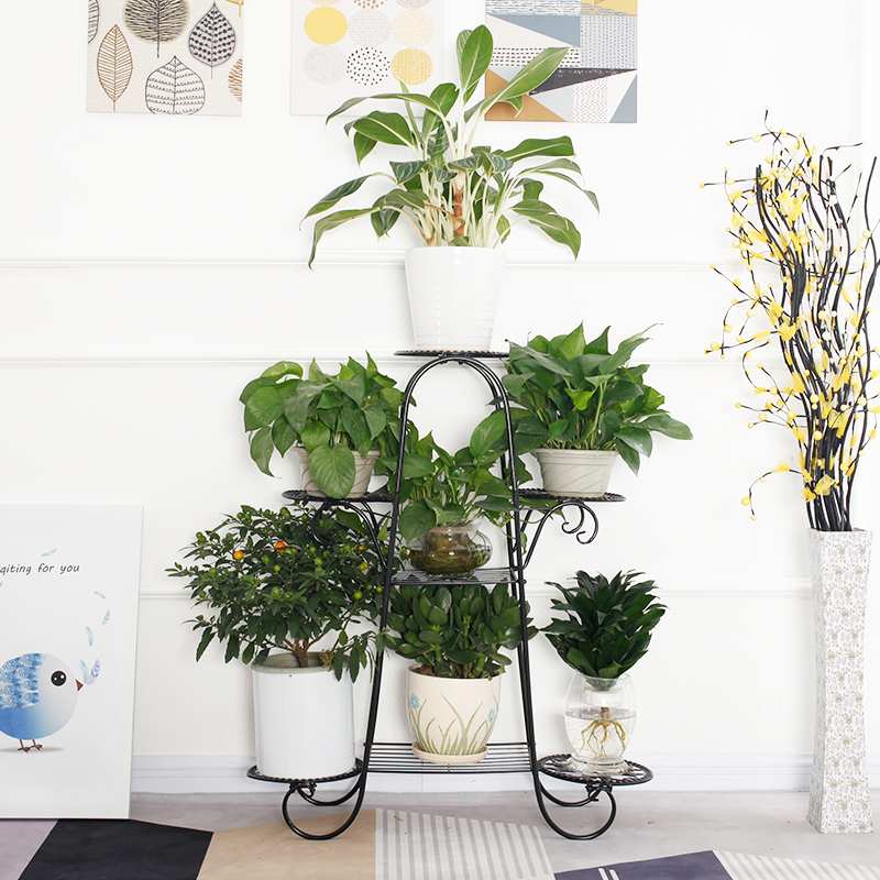 7 camada de ferro planta estande rack vaso de flores titular prateleira do jardim escritório em casa planta interior ao ar livre suculenta prateleira pátio jardim decoração