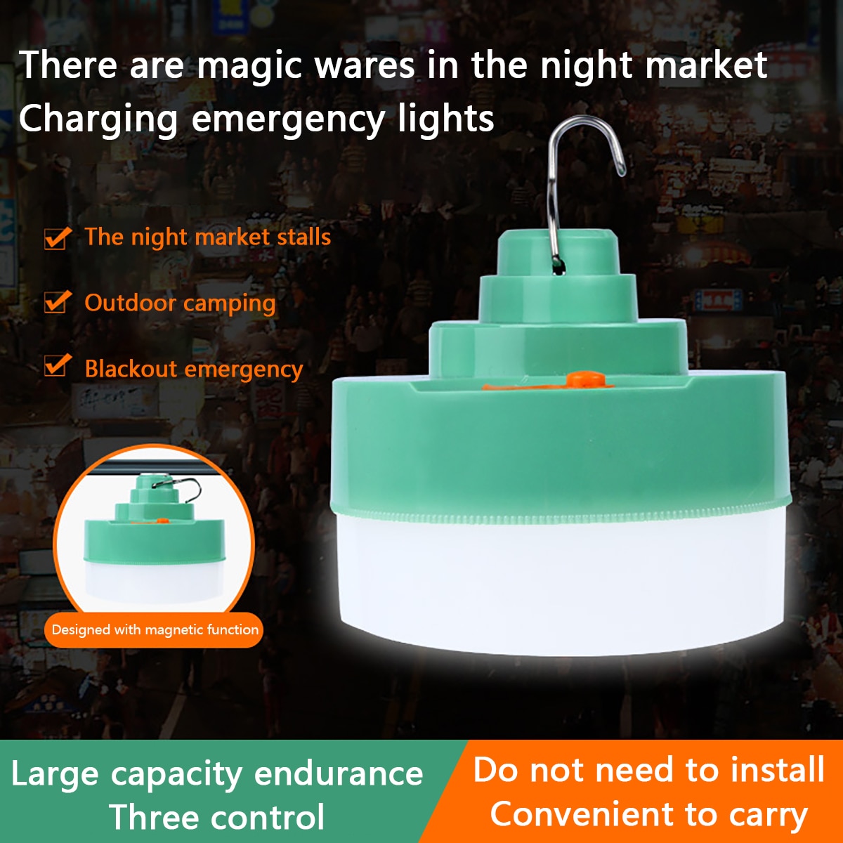 150w campinglys magnetisk usb genopladelig pære bærbare lanterner udendørs campinglampe til grillvandring førte nødlys